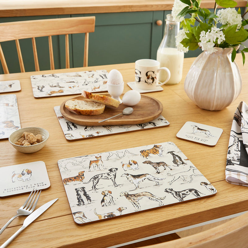 Country Dogs Placemat 4 Pack in Brown - Placemat - Ulster Weavers