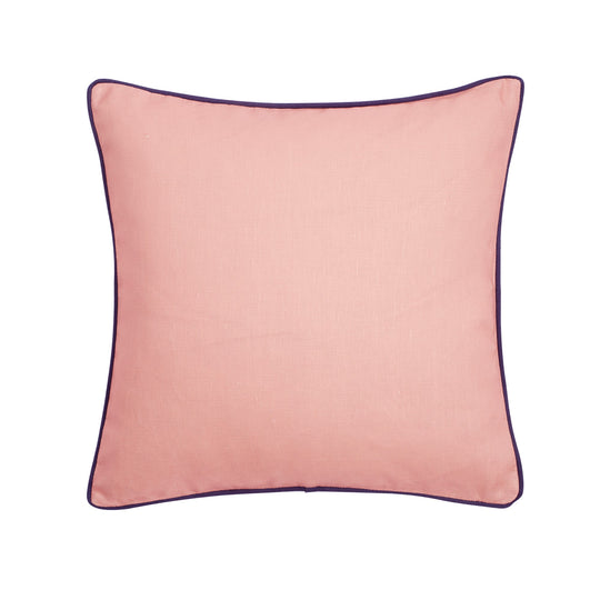 Plain Linen Cushion in Pink 50 x 50cm