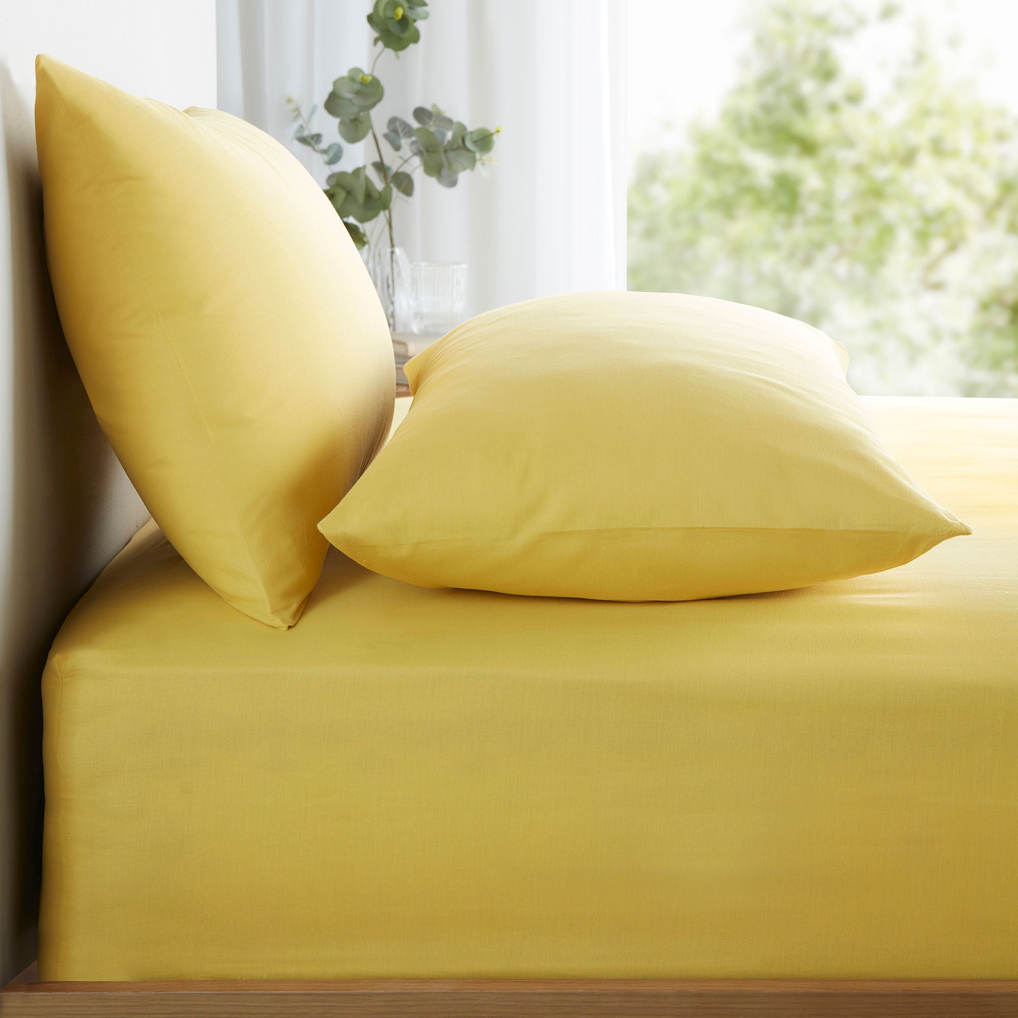 Appletree Pure Cotton 28cm Fitted Bed Sheet by Appletree Style in Yellow - 28cm Fitted Bed Sheet - Appletree Style