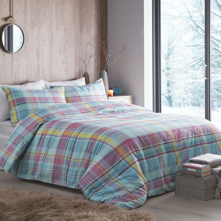 Applecross Check Duvet Cover Set by Appletree Hygge in Multi - Duvet Cover Set - Appletree Hygge