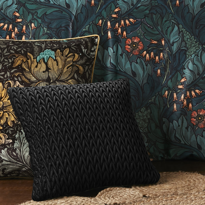 Amory Cushion by Laurence Llewelyn-Bowen in Black 43 x 43cm - Cushion - Laurence Llewelyn-Bowen