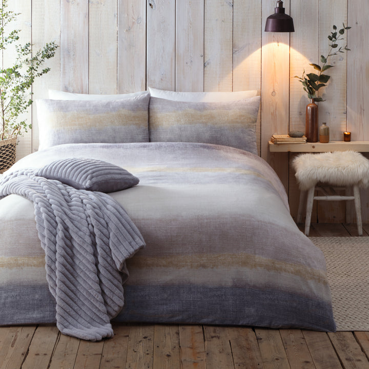 Anson Stripe Duvet Cover Set by Appletree Hygge in Grey - Duvet Cover Set - Appletree Hygge