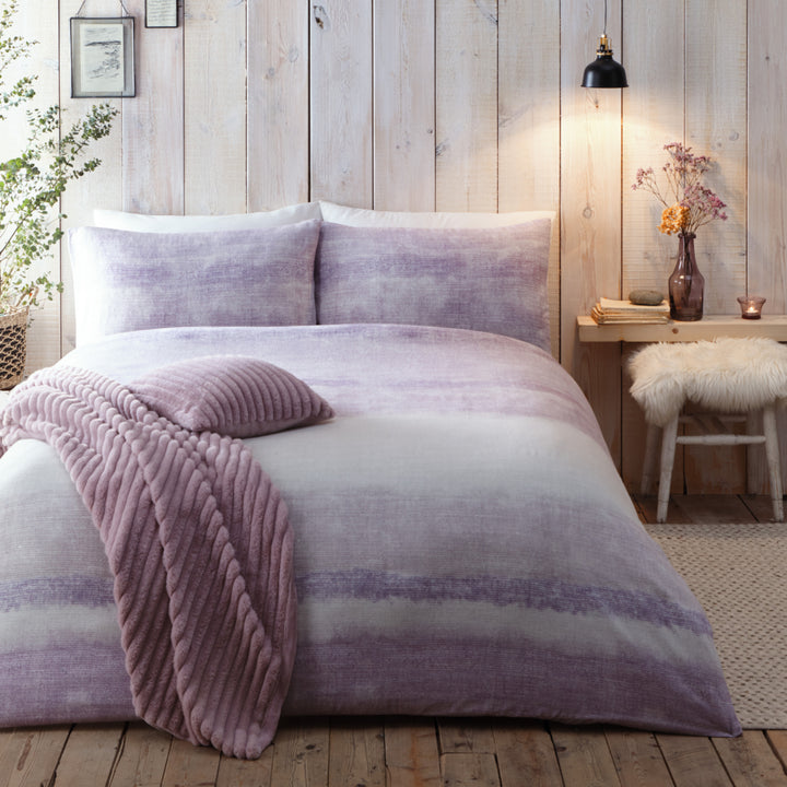 Anson Stripe Duvet Cover Set by Appletree Hygge in Mauve - Duvet Cover Set - Appletree Hygge