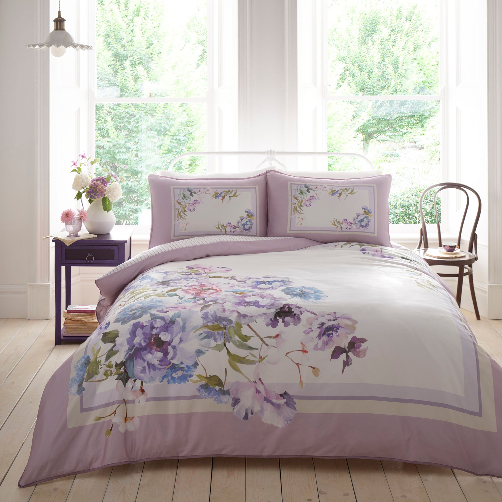 Arley Duvet Cover Set by Appletree Heritage in Mauve - Duvet Cover Set - Appletree Heritage