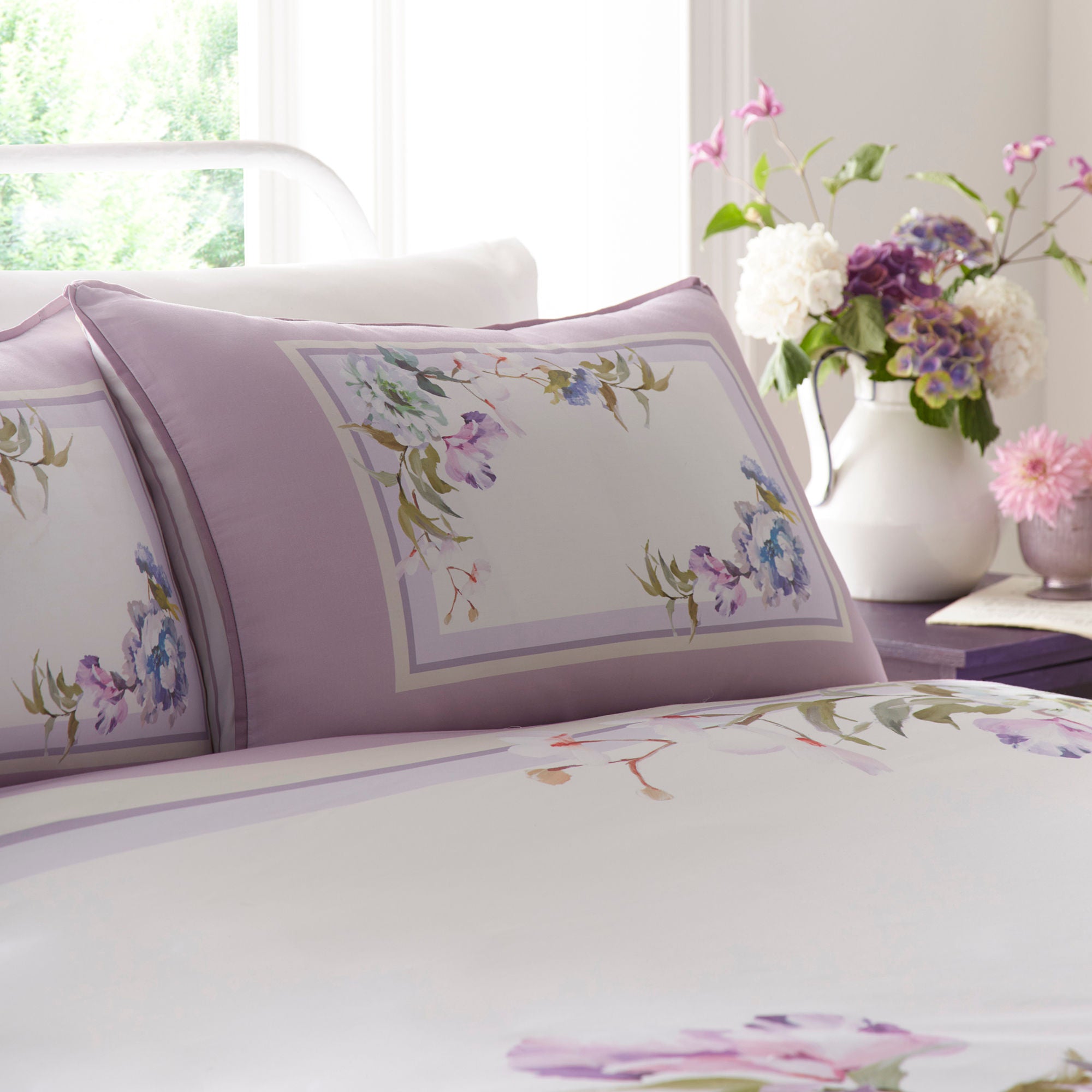 Arley Duvet Cover Set by Appletree Heritage in Mauve - Duvet Cover Set - Appletree Heritage