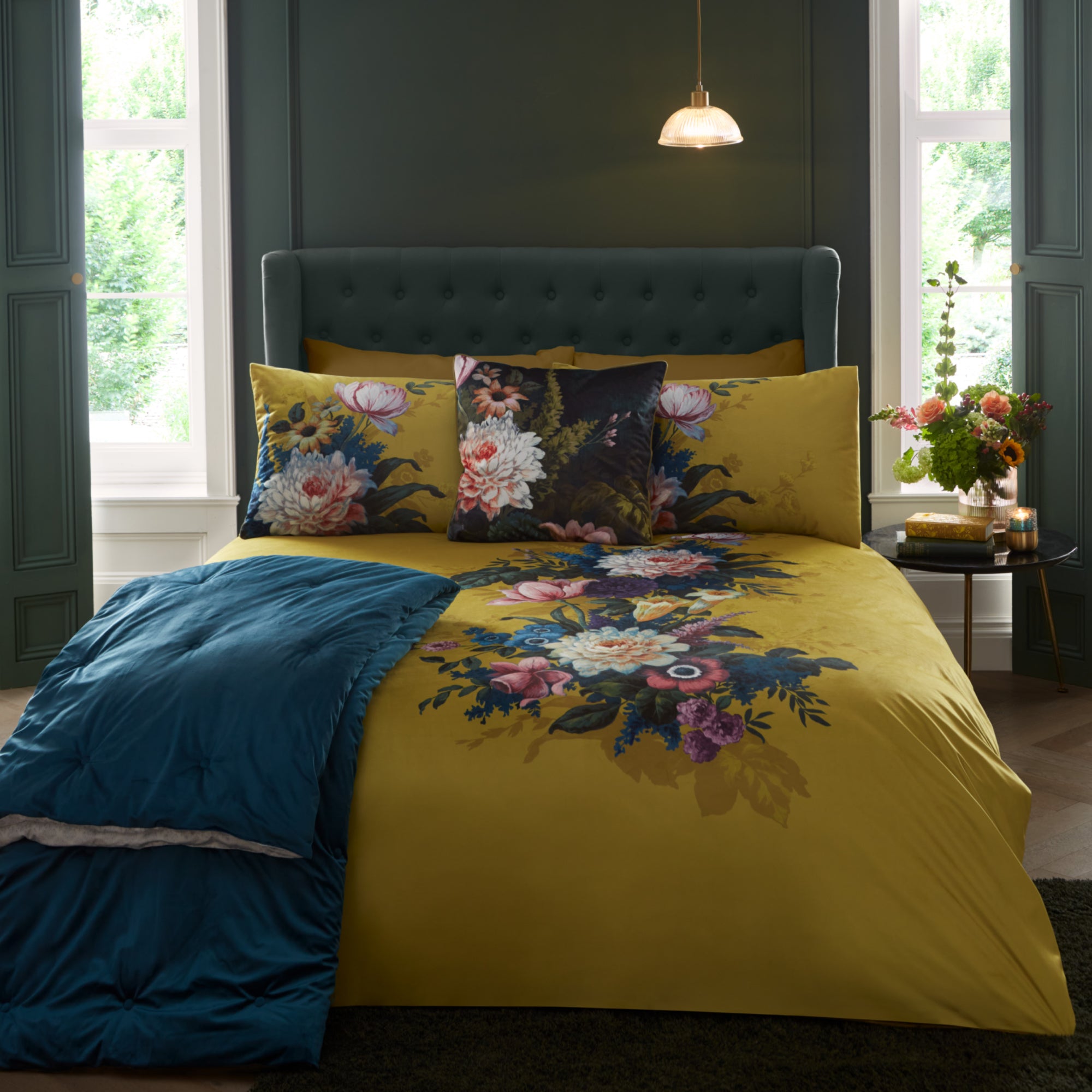 Ashington Duvet Cover Set by Appletree Heritage in Ochre - Duvet Cover Set - Appletree Heritage