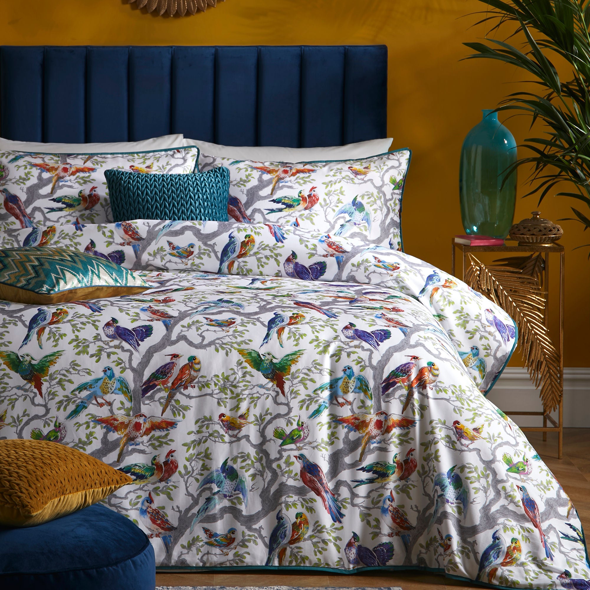 Birdity Absurdity Duvet Cover Set by Laurence Llewelyn-Bowen in Multi - Duvet Cover Set - Laurence Llewelyn-Bowen