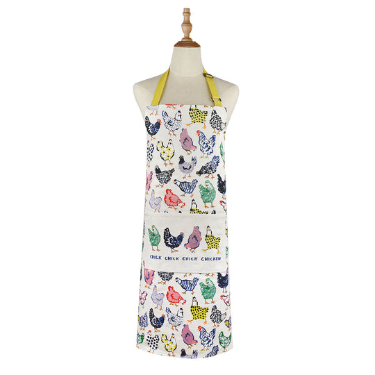 Chick Chicken Cotton Apron in Yellow