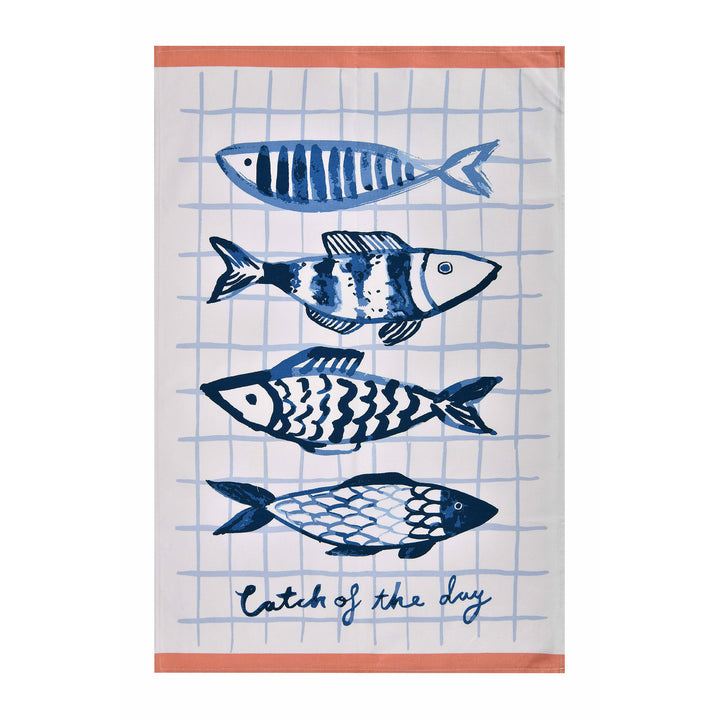 Ulster Weavers Catch of the Day Tea Towel - Cotton One Size in Orange