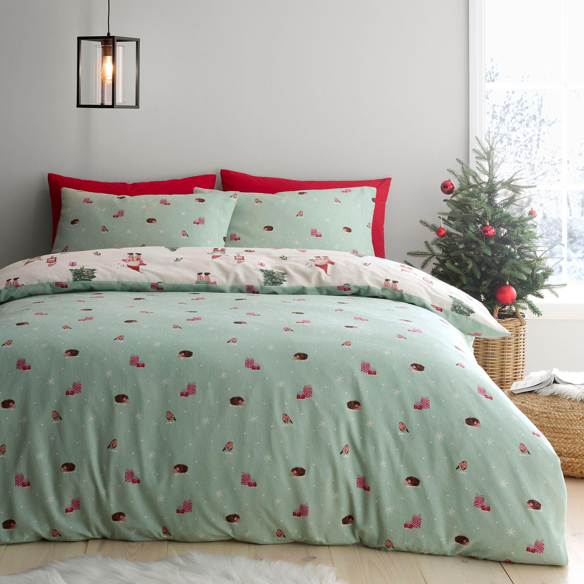 Christmas Gonks Duvet Cover Set in Natural - Duvet Cover Set - Fusion