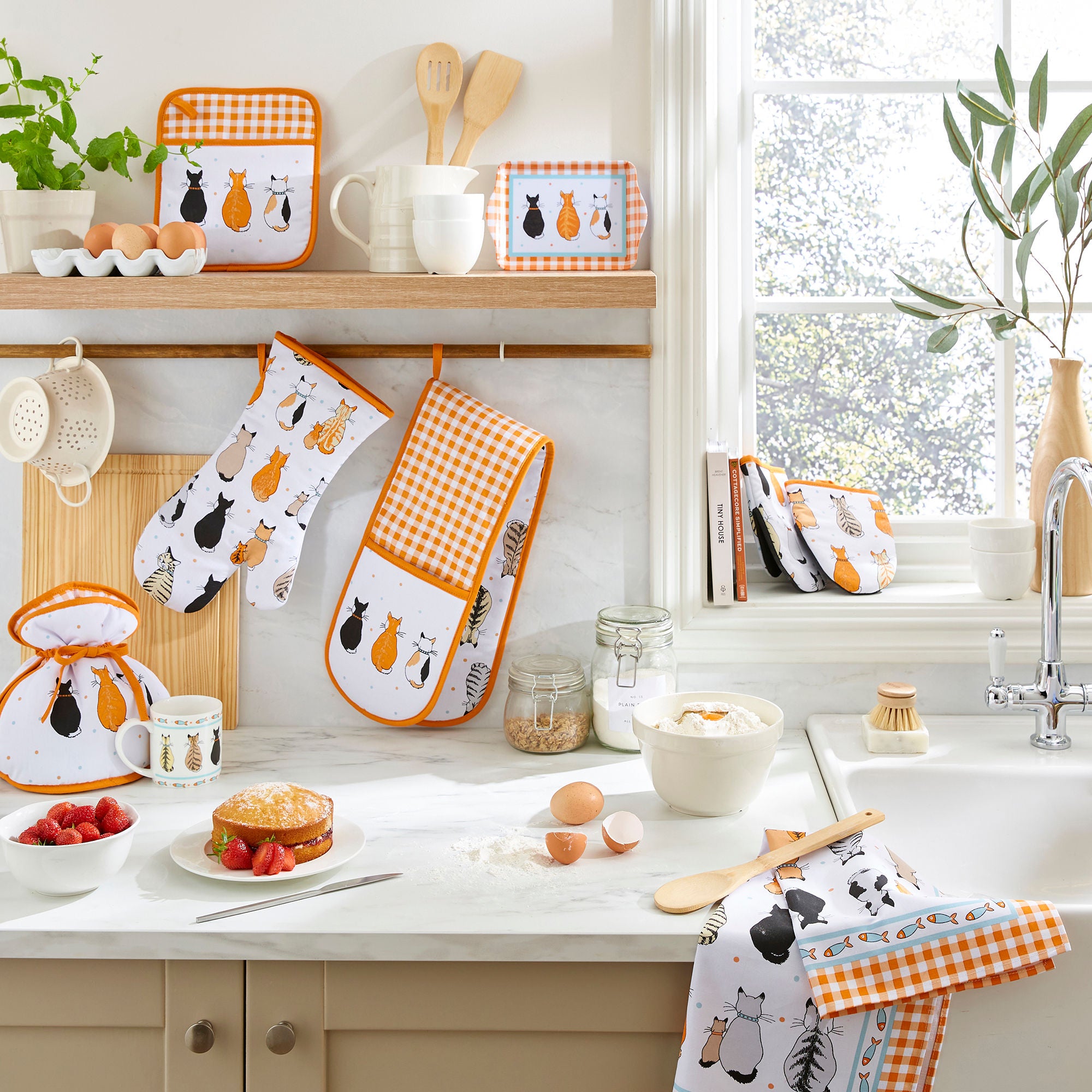 Cats In Waiting 2026 Bone China Mug in Orange - Mug - Ulster Weavers