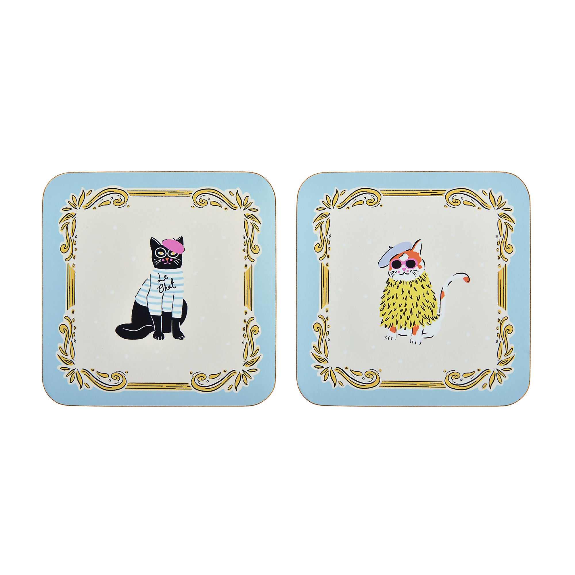 Ulster Weavers Cool Cats Coasters - 4 Pack One Size in Multi - Coaster - Ulster Weavers