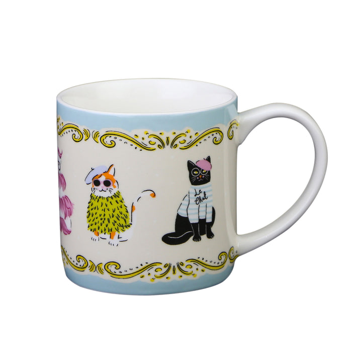 Ulster Weavers Cool Cats Mug - New Bone China 250ml in Multi