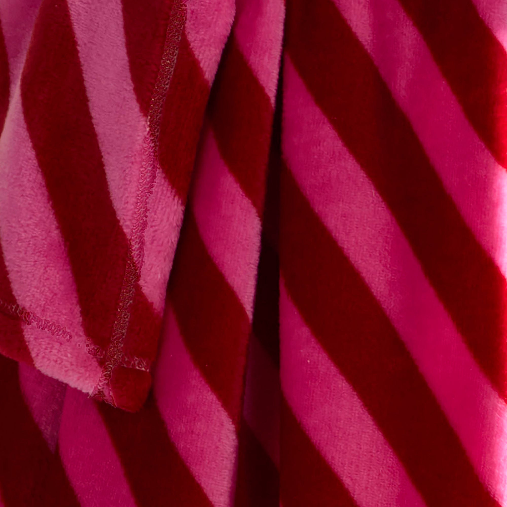 Candy Stripe Christmas Throw in Pink 120 x 150cm - Throw - Fusion