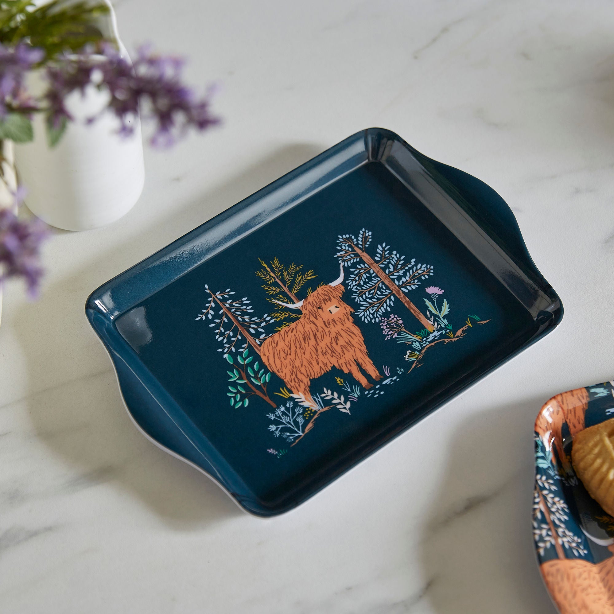 Ulster Weavers Connie the Cow Tray - Scatter One Size in Navy - Tray - Ulster Weavers