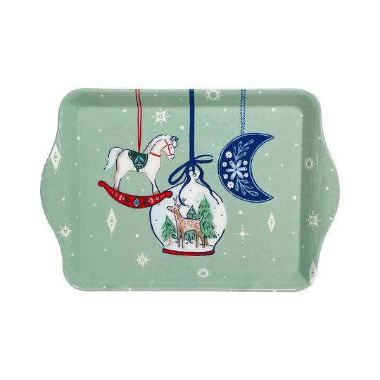 Christmas Ornaments Scatter Tray in Multicolour