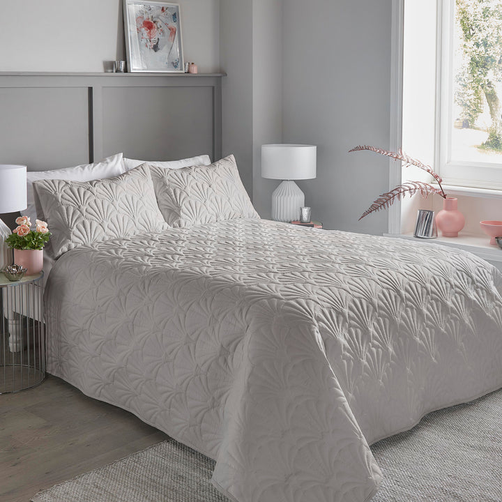 Cavali Bedspread by Serene in Silver 200cm X 230cm - Bedspread - Serene