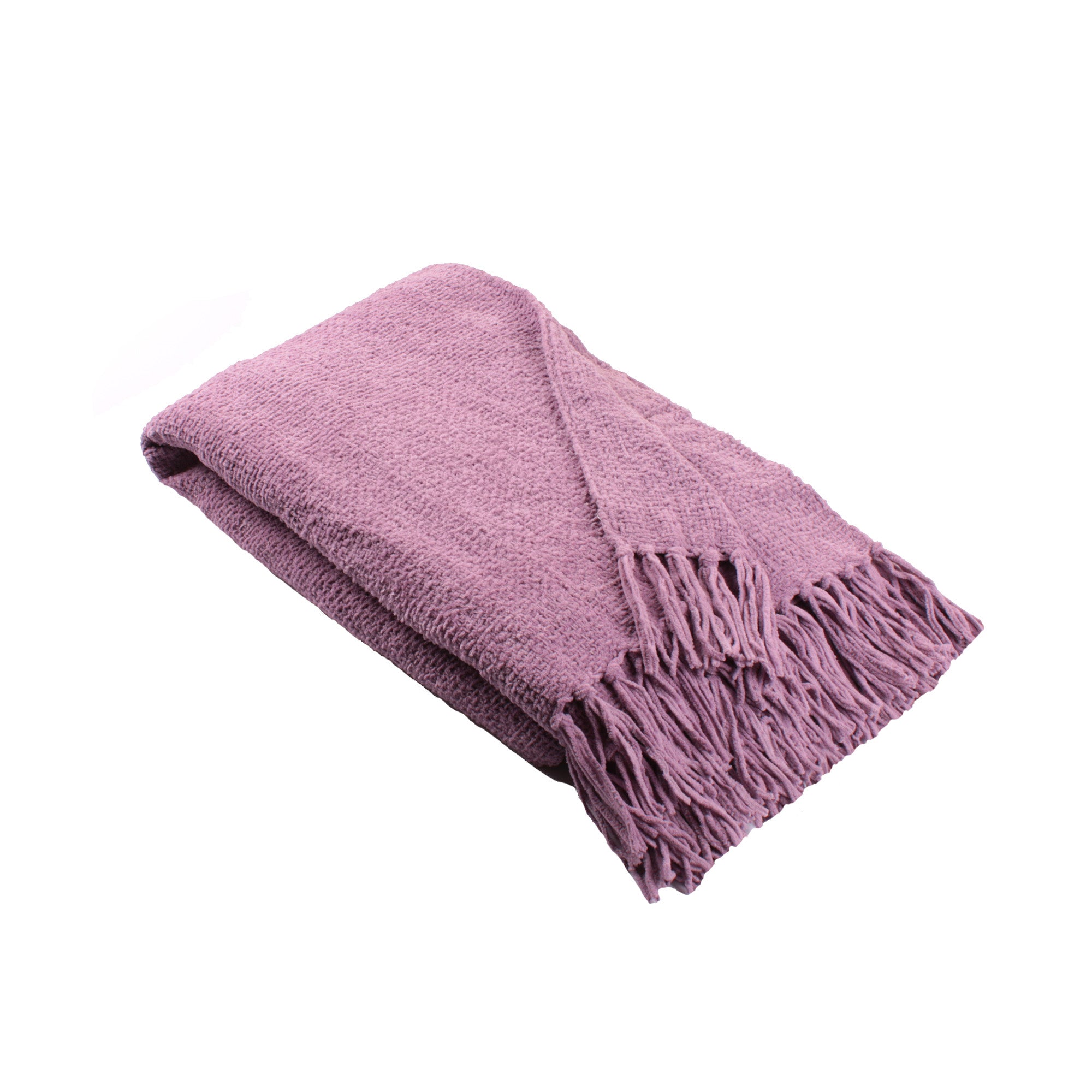 Chenille Throw by Appletree Loft in Heather 130 x 180cm - Throw - Appletree Loft