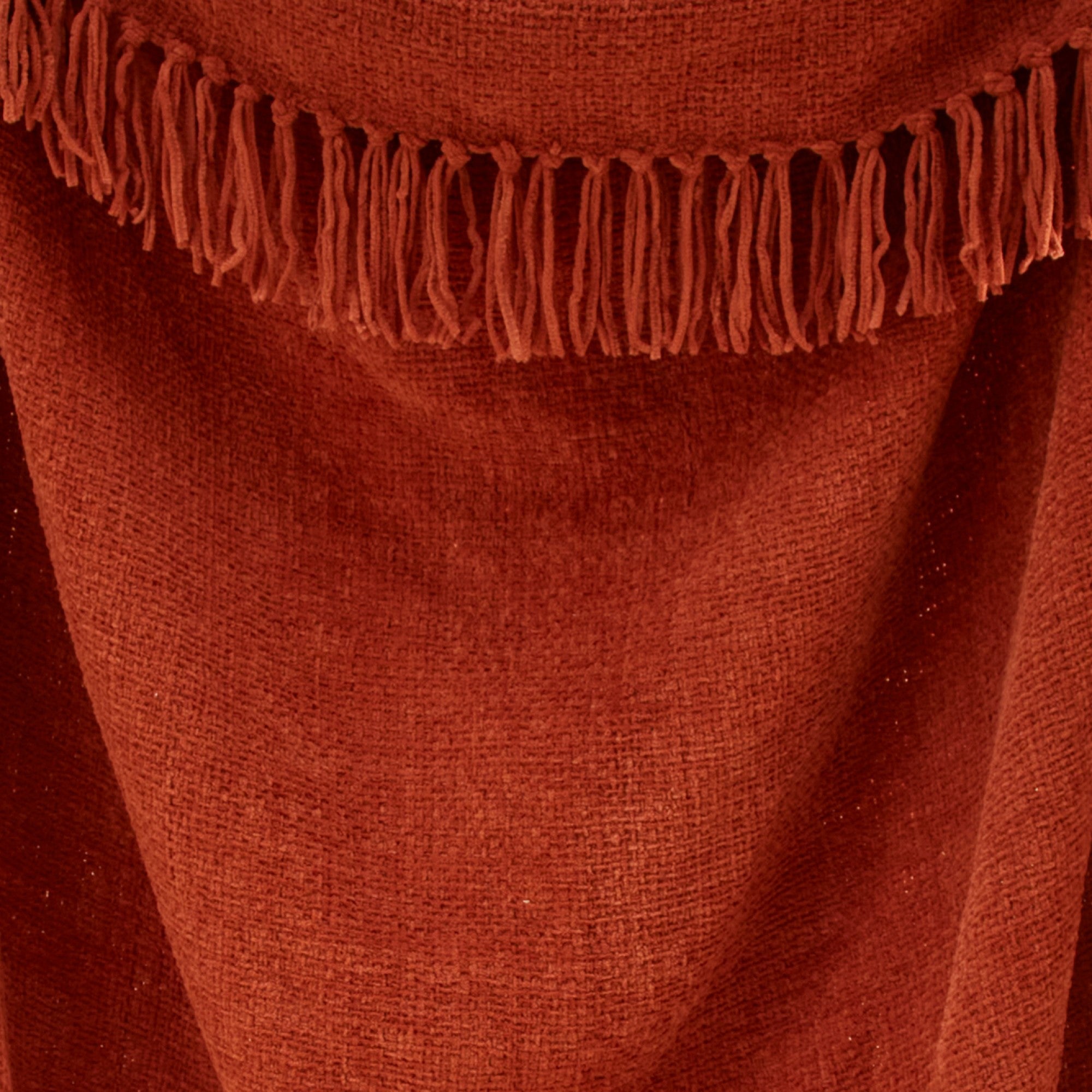 Chenille Throw by Appletree Loft in Terracotta 130 x 180cm - Throw - Appletree Loft