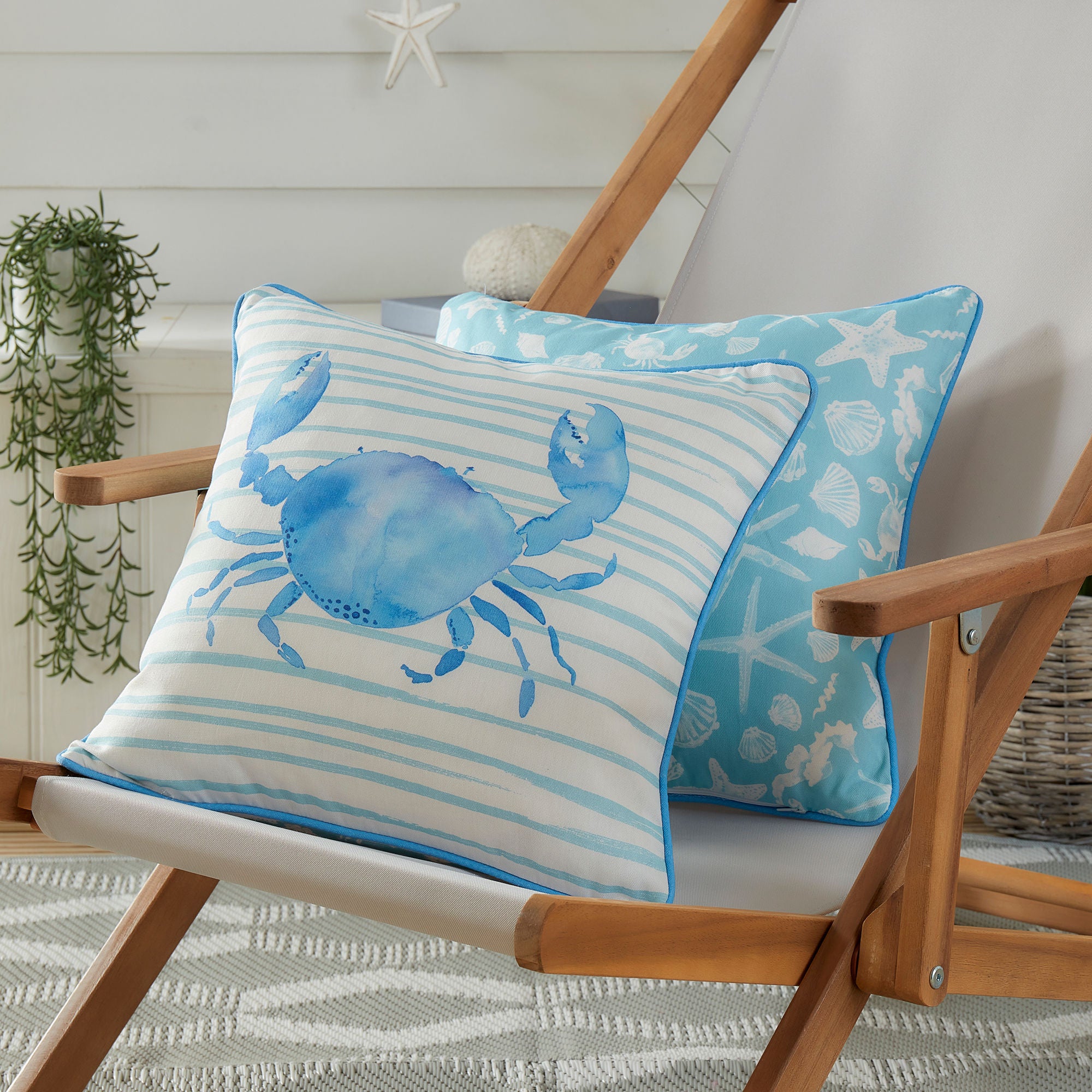 Crab Outdoor Cushion by Fusion in Sea Foam 43 x 43cm - Cushion - Fusion