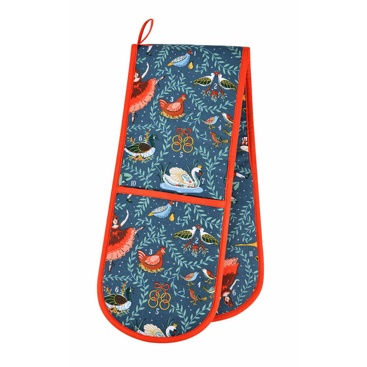 Ulster Weavers 12 Days of Christmas Double Oven Glove One Size in Green - Double Oven Glove - Ulster Weavers