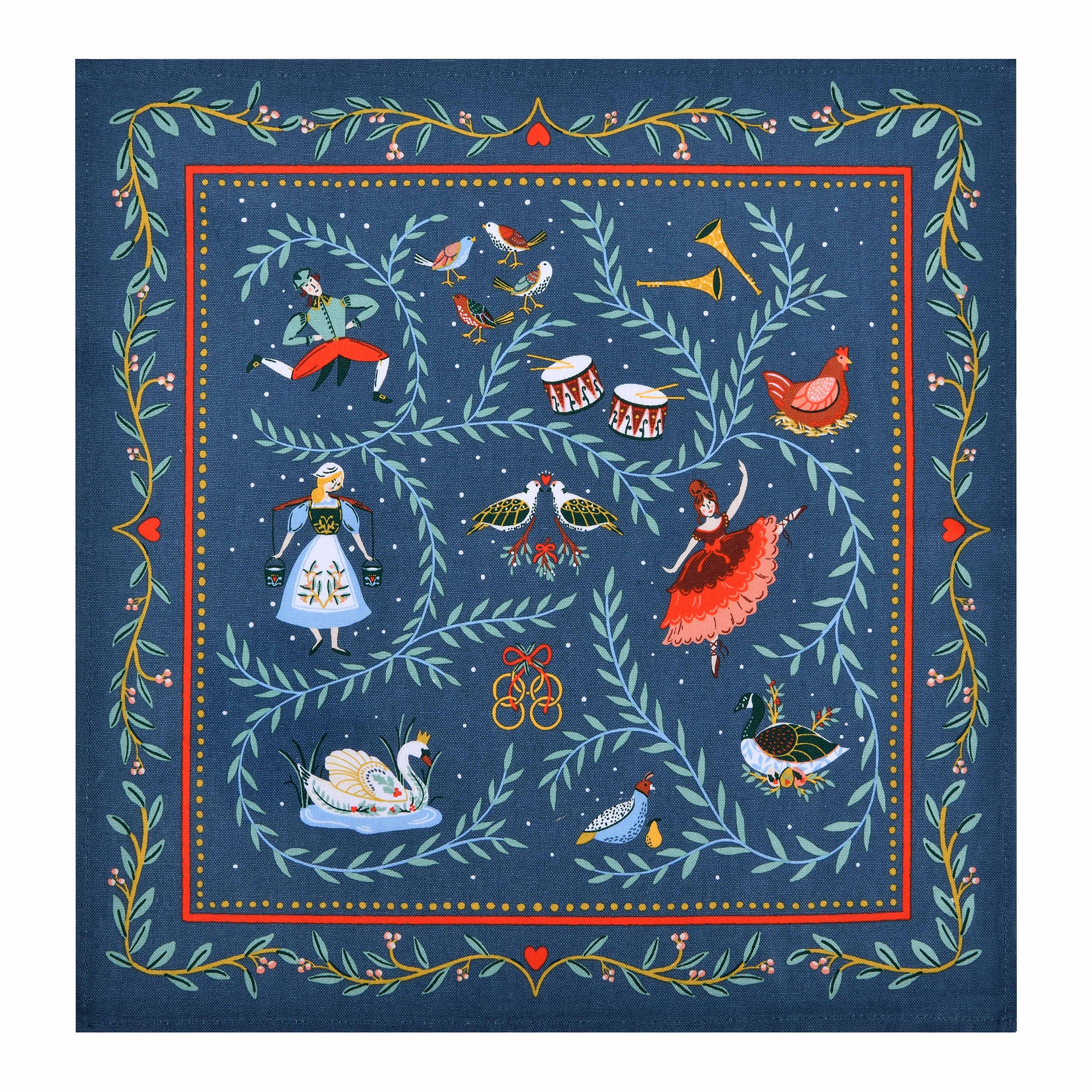 Ulster Weavers 12 Days of Christmas Napkins - 2 Pack One Size in Green - Napkin - Ulster Weavers