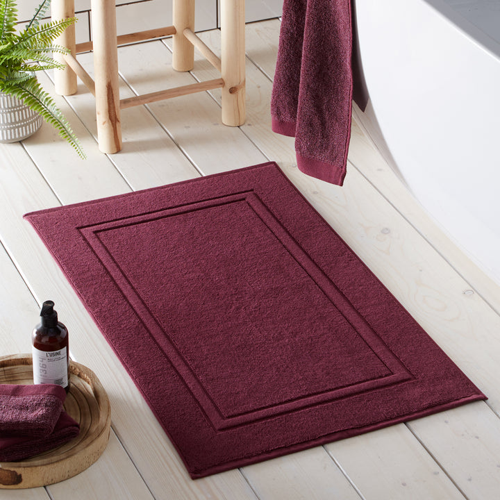 Abode Eco Bath Mat by Drift Home in Claret 50 x 80cm - Bath Mat - Drift Home