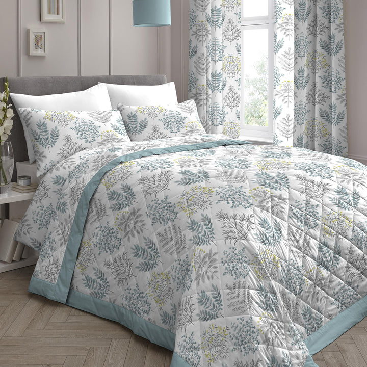 Emily Bedspread by Dreams & Drapes in Duck Egg 230x195cm - Bedspread - Dreams & Drapes