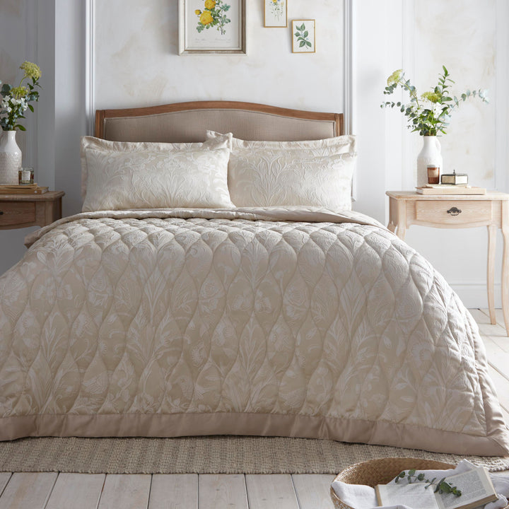 Elysia Bedspread by Appletree Heritage in Champagne 200cm X 230cm - Bedspread - Appletree Heritage