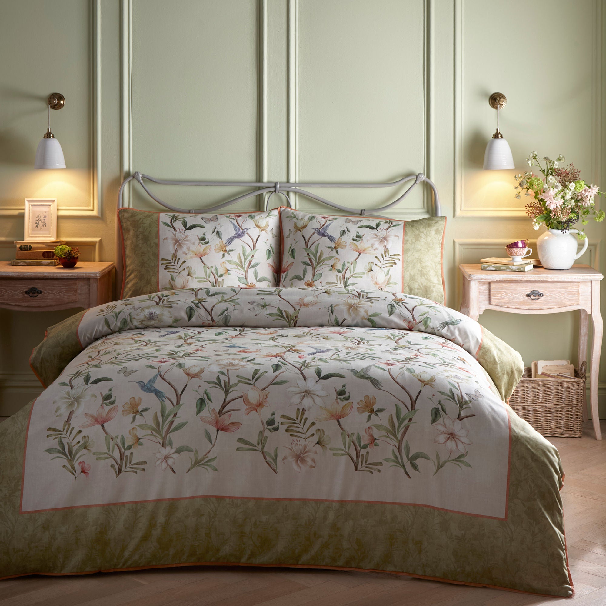 Fiorella Duvet Cover Set by Appletree Heritage in Natural - Duvet Cover Set - Appletree Heritage