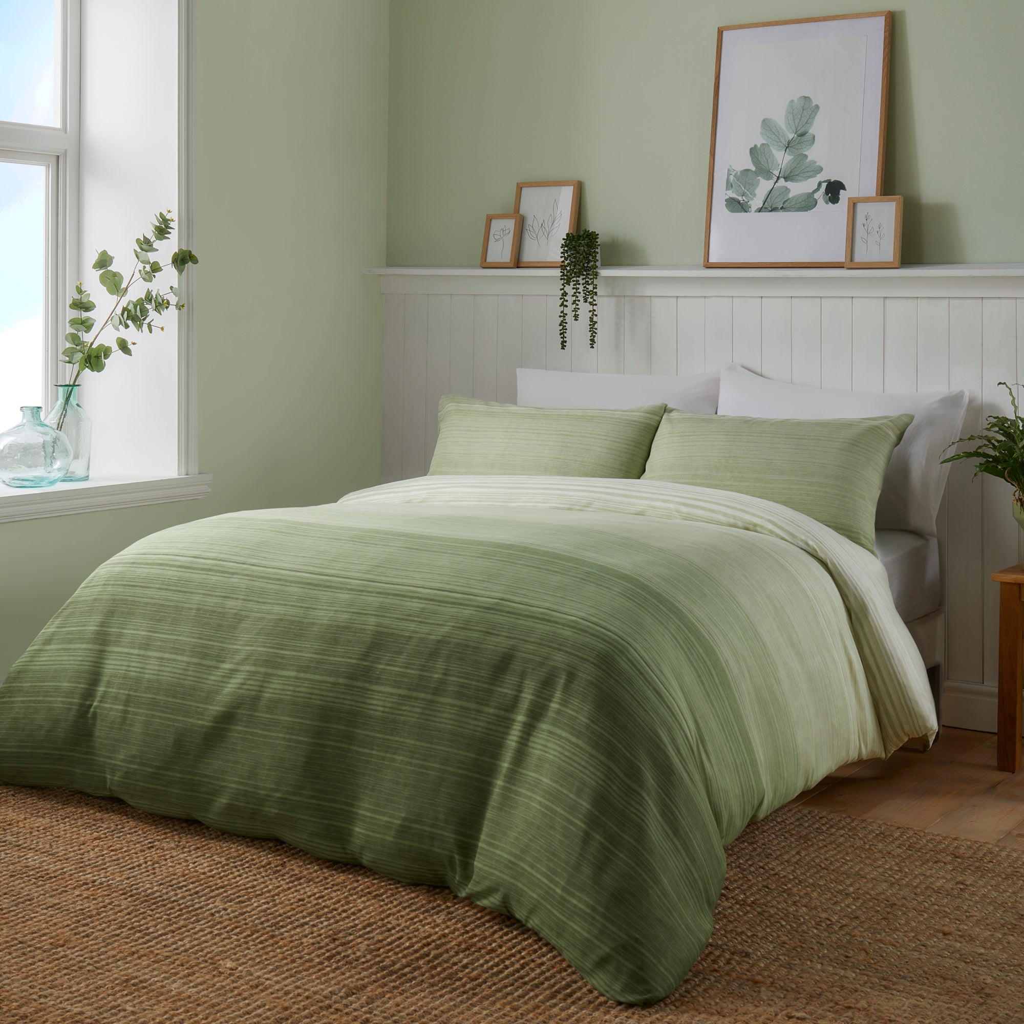 Fairhaven Duvet Cover Set by Fusion in Green - Duvet Cover Set - Fusion