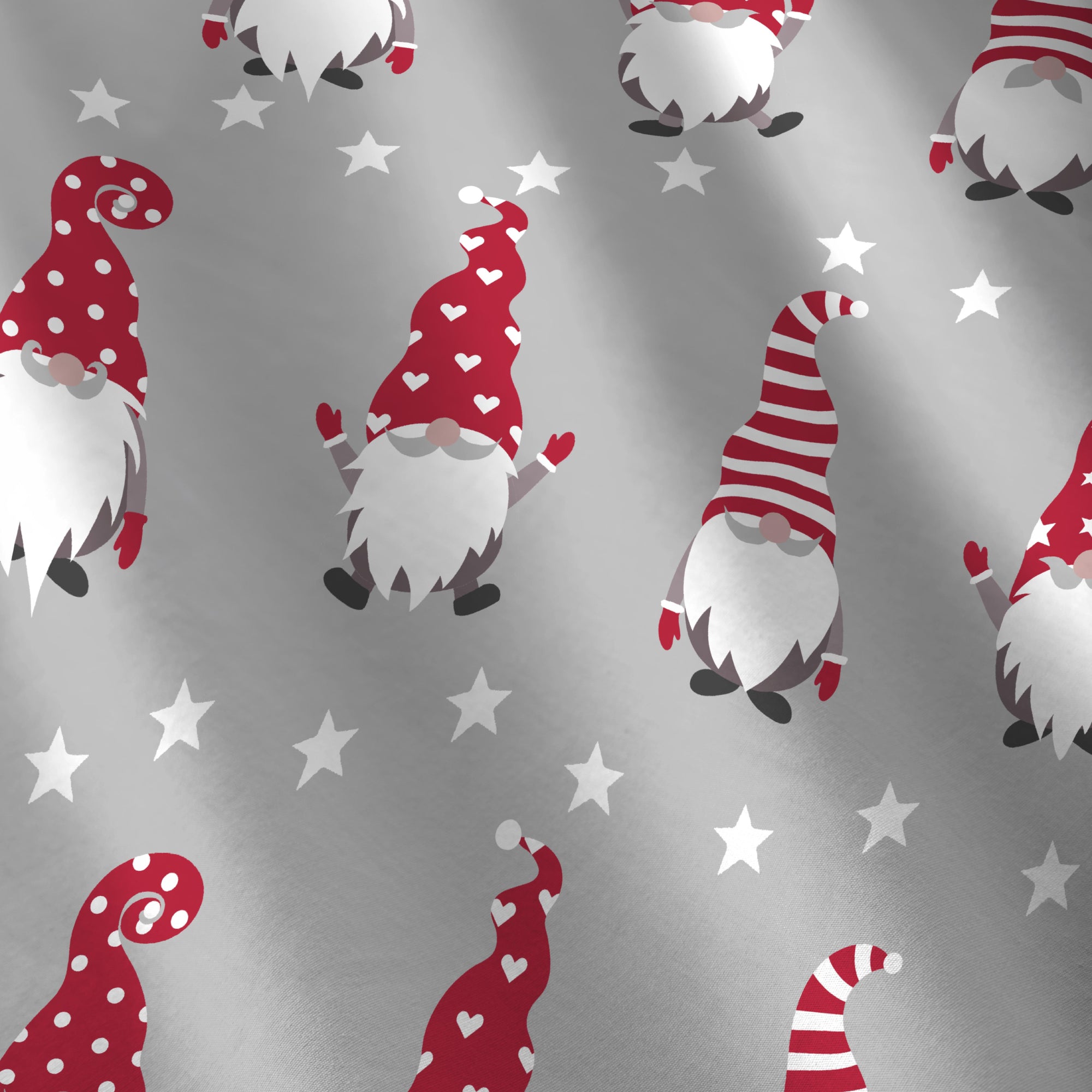 Christmas Gnome Duvet Cover Set in Silver - Duvet Cover Set - Fusion