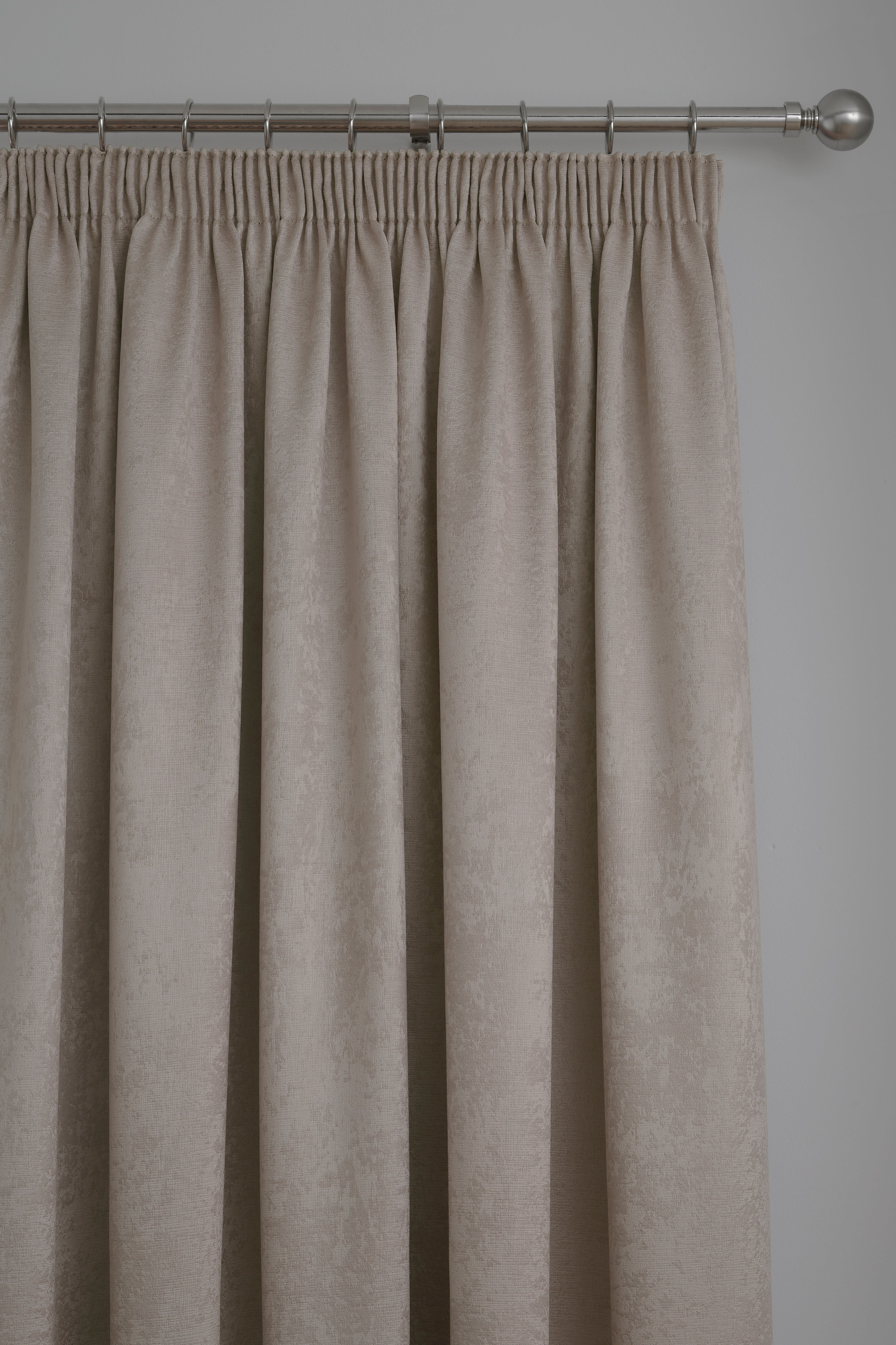 Galaxy Pair of Pencil Pleat Curtains by Fusion in Natural - Pair of Pencil Pleat Curtains - Fusion