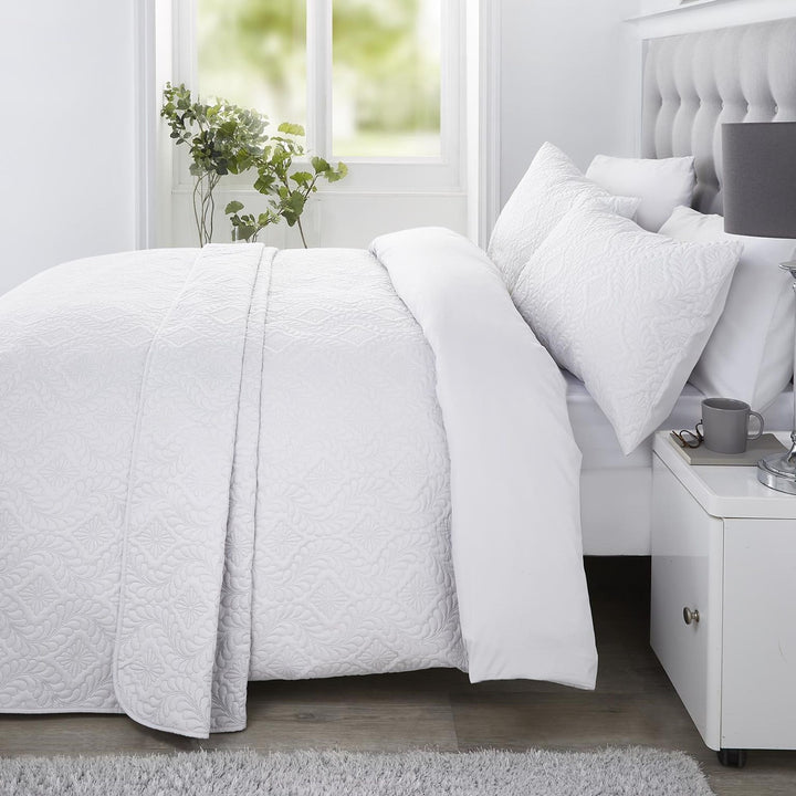 Gianna Bedspread by Serene in White 230cm X 200cm - Bedspread - Serene