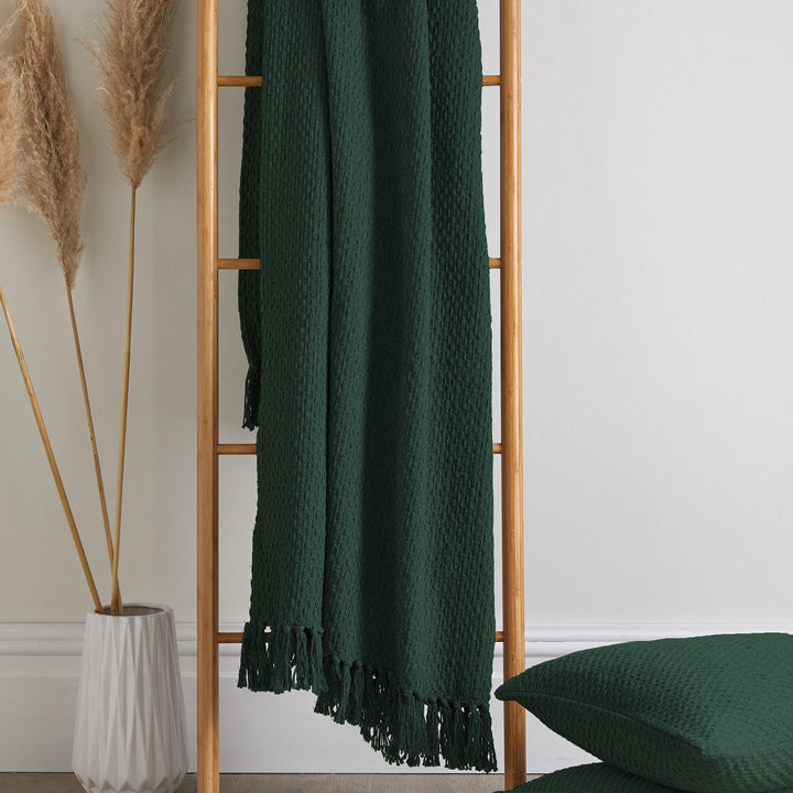 Hayden Bedspread by Drift Home in Green 200cm x 200cm - Bedspread - Drift Home