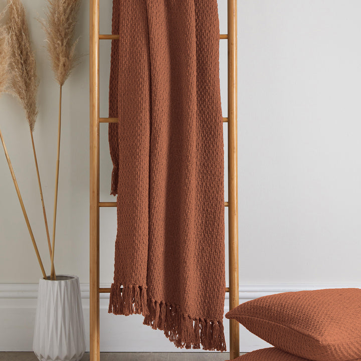 Hayden Throw by Drift Home in Terracotta 130 x 180cm - Throw - Drift Home