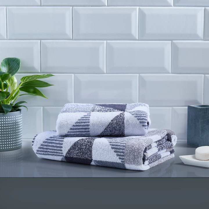 Hendra Towels by Fusion Bathroom in Monochrome - Hand Towel - Fusion Bathroom