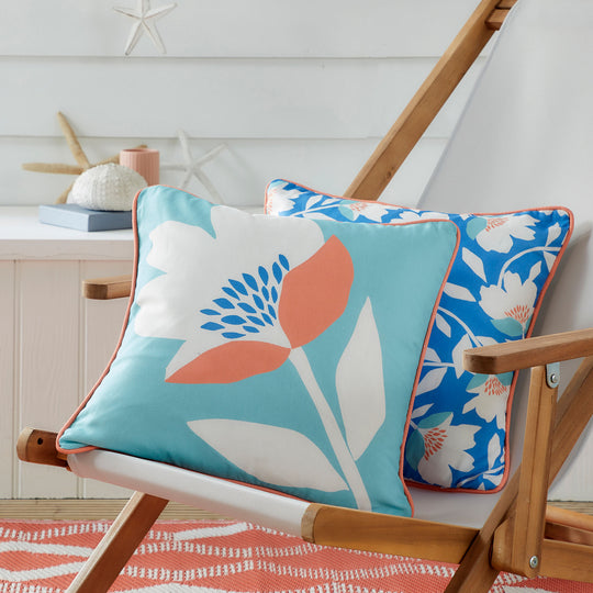 Luna Outdoor Cushion in Duck Egg 43 x 43cm