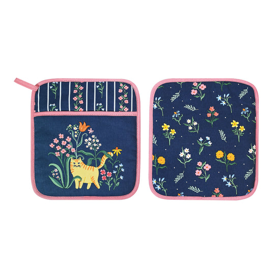 Marmalade Meadow Pot Mitt in Navy