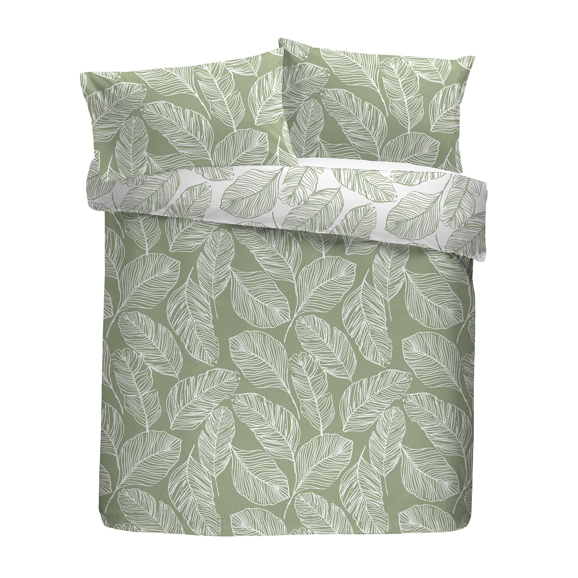 Matteo Duvet Cover Set by Fusion in Green - Duvet Cover Set - Fusion