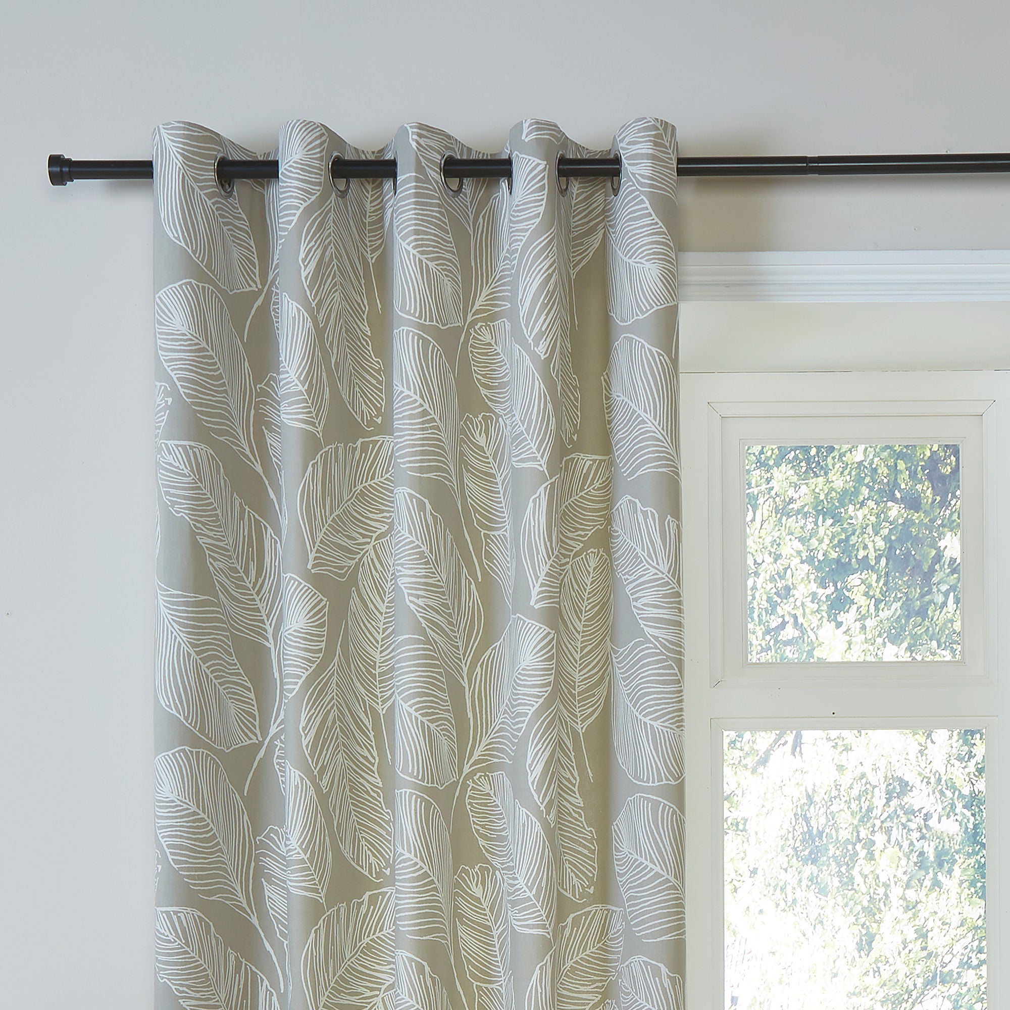 Matteo Pair of Eyelet Curtains by Fusion in Natural - Pair of Eyelet Curtains - Fusion