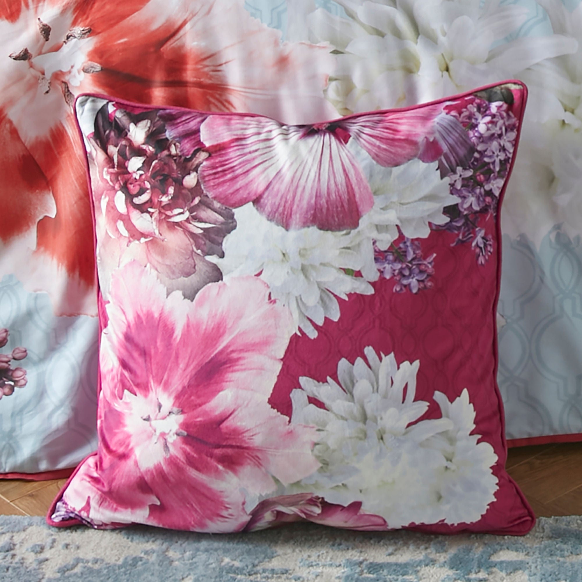 Mayfair Lady Cushion by Laurence Llewelyn-Bowen in Pink 55 x 55cm - Cushion - Laurence Llewelyn-Bowen