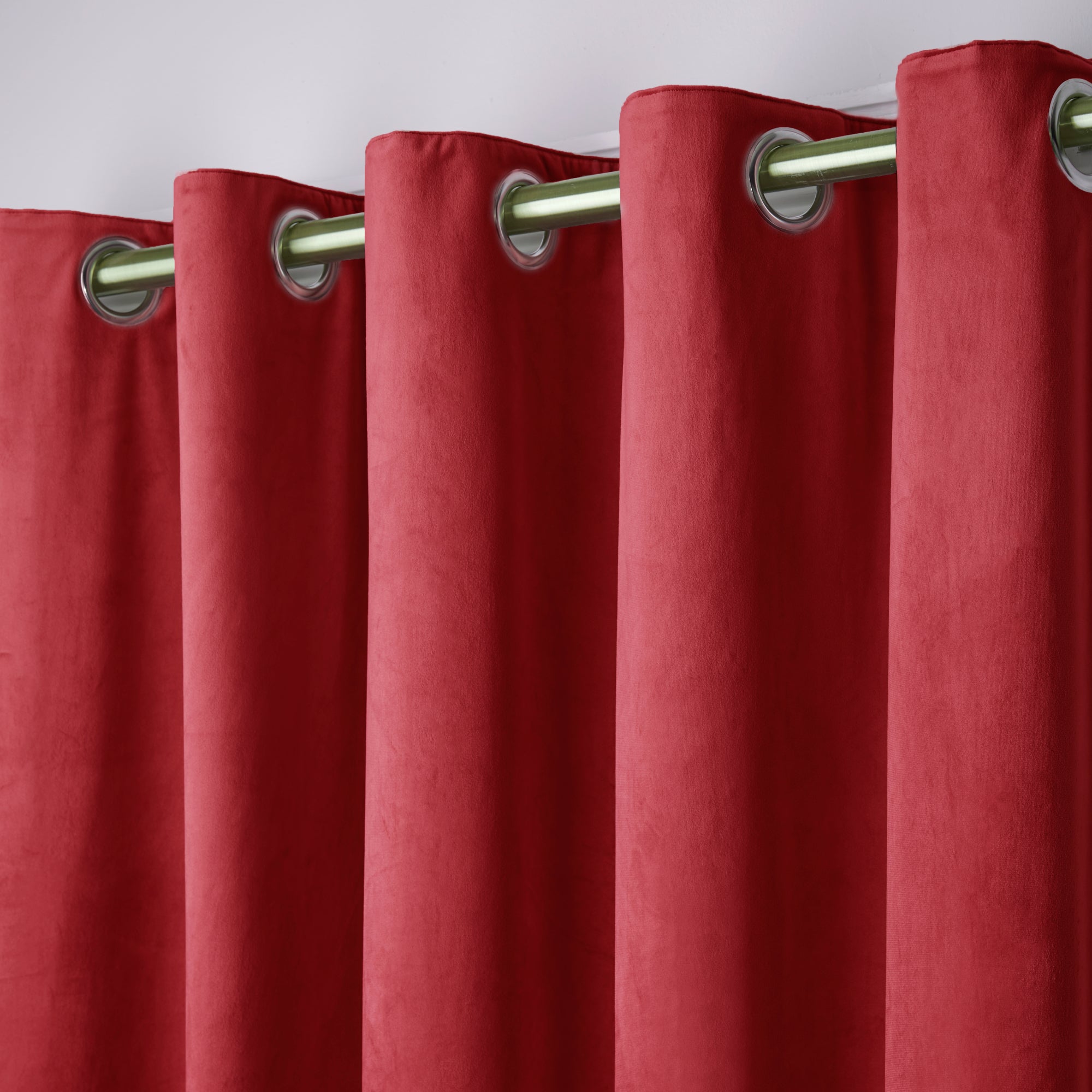 Montrose Eyelet Single Panel Door Curtain by Laurence Llewelyn-Bowen in Claret - Eyelet Single Panel Door Curtain - Laurence Llewelyn-Bowen