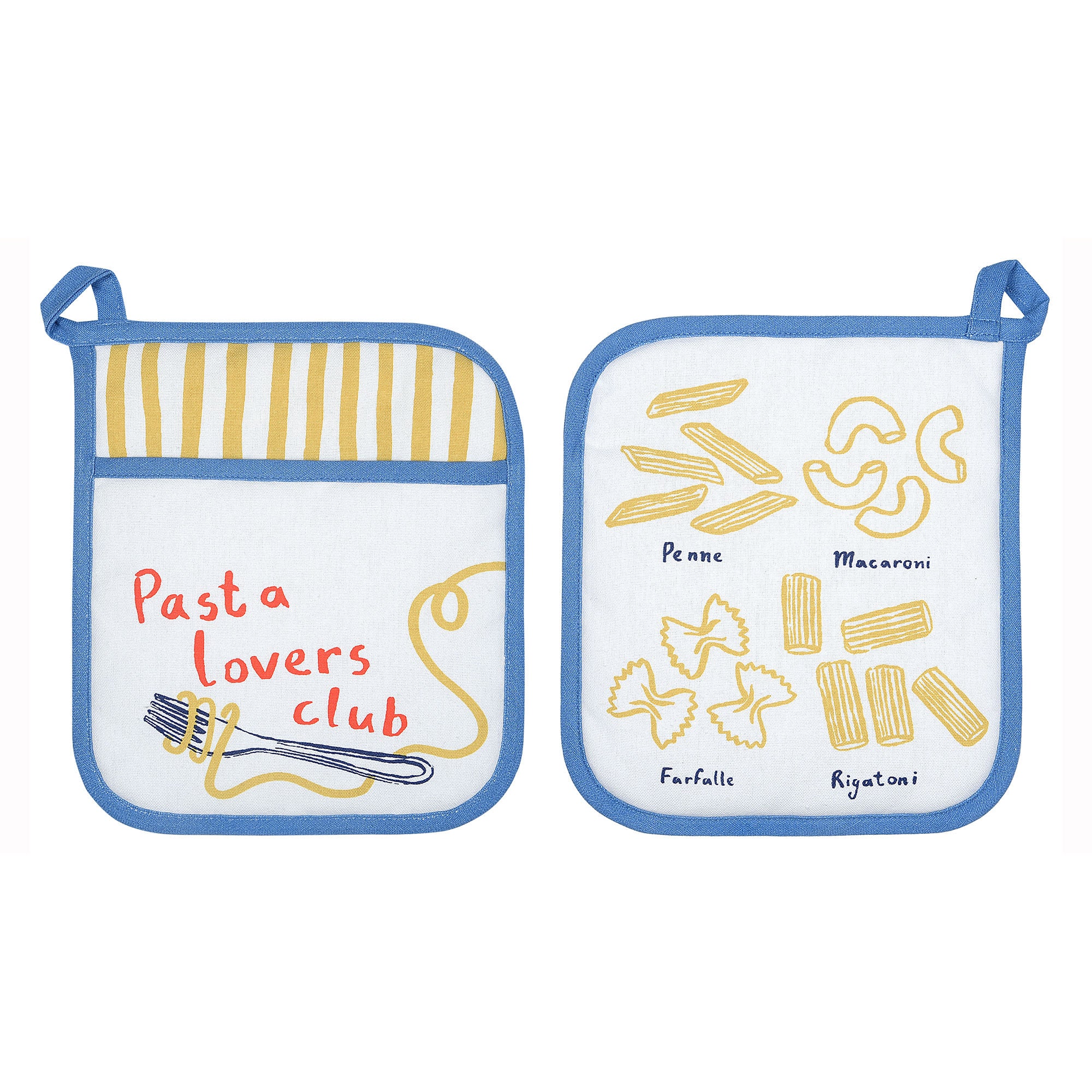 Pasta Lovers Club Pot Mitt in Yellow - Pot Mitt - Ulster Weavers