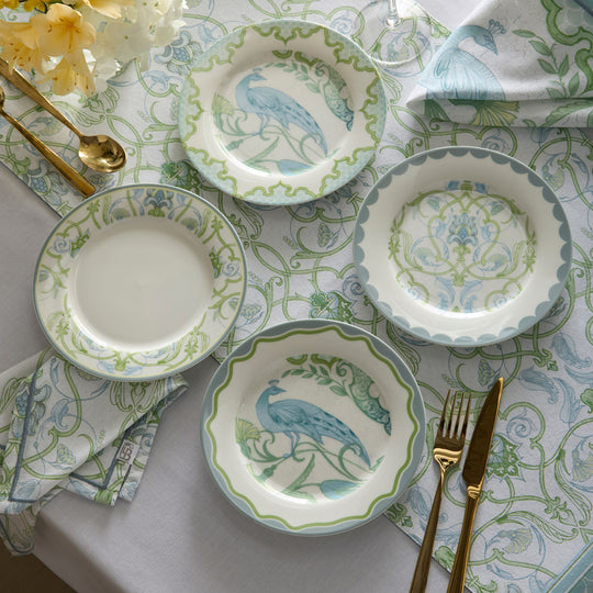 Palm Court Porcelain Side Plates 4 Pack in Multicolour