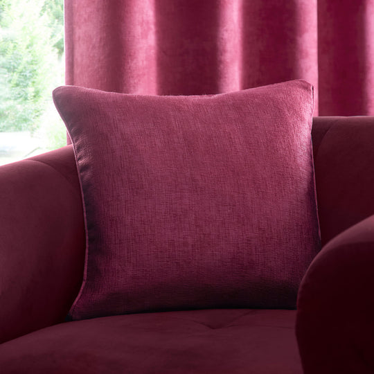 Strata Cushion in Wine 43 x 43cm