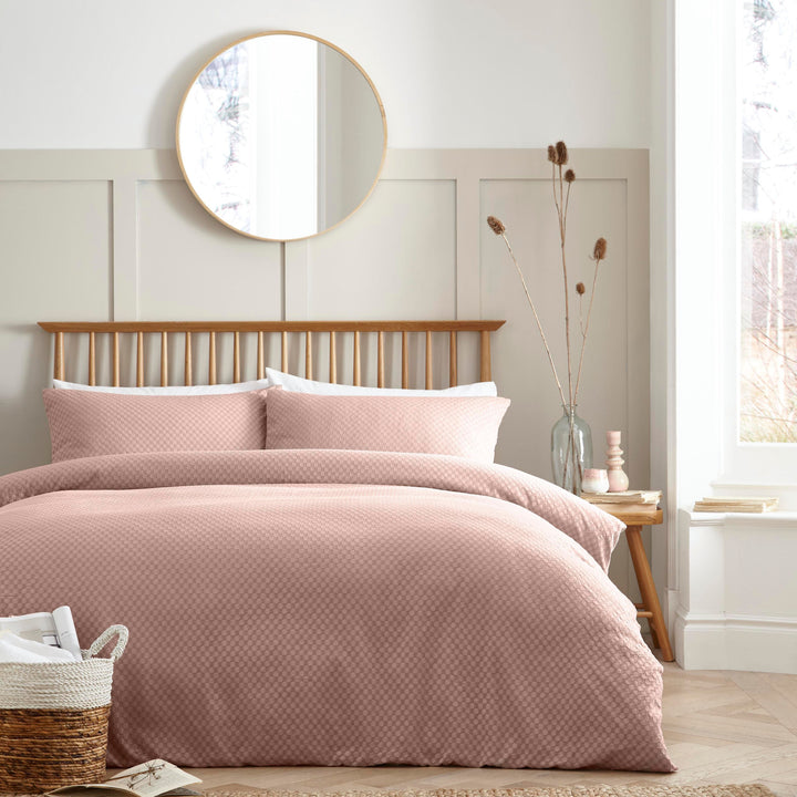 Santos Duvet Cover Set by Appletree Loft in Blush - Duvet Cover Set - Appletree Loft