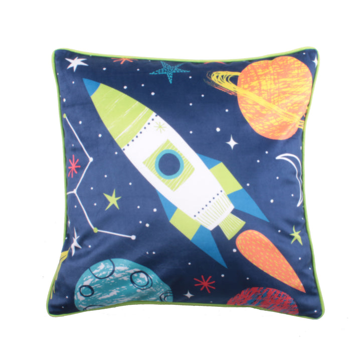 Supersonic Cushion by Bedlam in Blue 43 x 43cm - Cushion - Bedlam