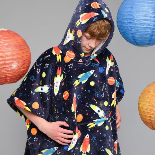 Supersonic Poncho in Blue 75 x 92.5cm