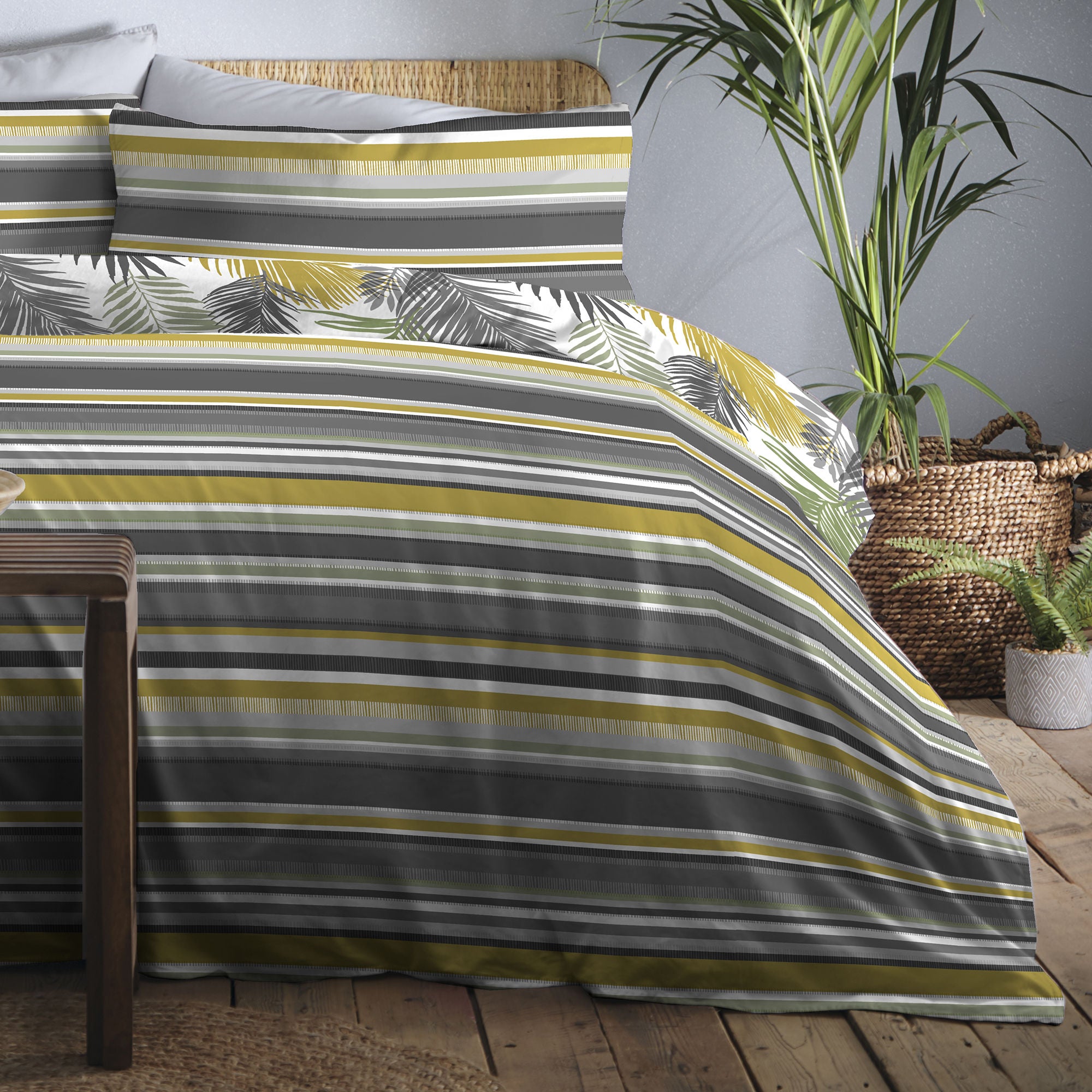 Tropical Duvet Cover Set by Fusion in Ochre - Duvet Cover Set - Fusion